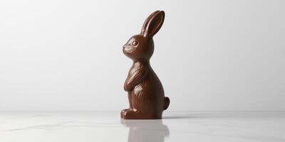 Hyper realistic chocolate Easter bunny design for Easter celebration photo