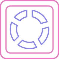 Pie Chart Linear Two Colour Icon vector