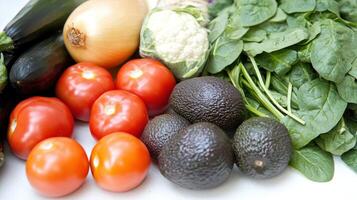 Fresh Vegetables And Avocados Healthy Eating Choices photo