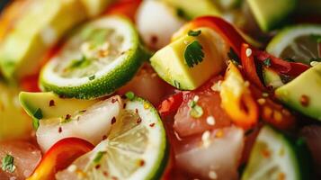 Vibrant Seafood Salad with Avocado Lime and Peppers photo
