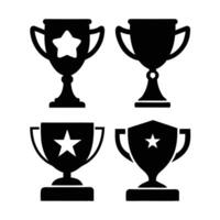 for Different Trophy Designs Representing Achievement vector