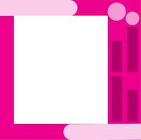 a pink square frame with a pink background vector