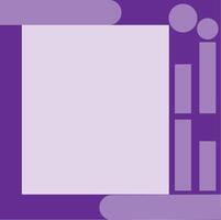 a purple square frame with a white border vector