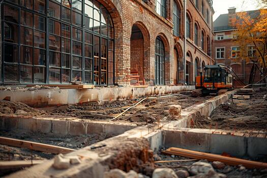 un tren es estacionado en frente de un edificio foto
