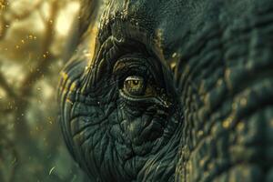 An elephant's eye is shown in this photo