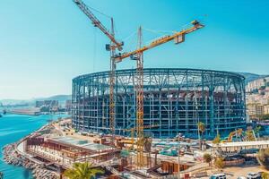 Construction of a new stadium in monaco photo
