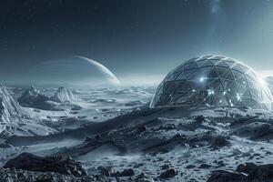 An alien habitat on the moon photo