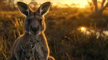 Australia's kangaroos are the world's largest marsupials photo