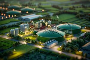 A 3d rendering of a gas plant photo