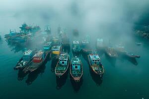 A group of boats in the water photo