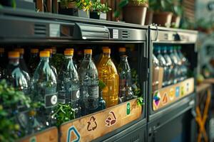 A row of bottles photo