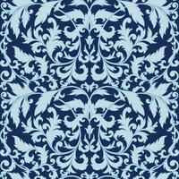 Frosty swirls, seamless baroque pattern, rich swirl pattern vector