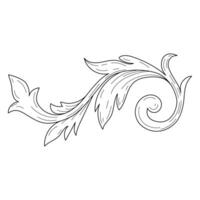Victorian frame border tattoo floral ornament, Ornament and Graphic Design with Spirals and Rolling Circle Motif vector