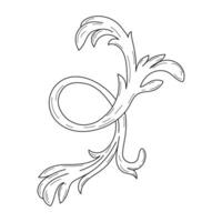 flourishes calligraphic ornament. swirl decorative design element filigree calligraphy Ornament and Graphic Design with Spirals and Rolling Circle Motif vector