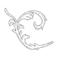 ornamental flourishes. Ornament and Graphic Design with Spirals and Rolling Circle Motif. vintage element for design vector