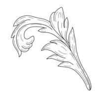 swirl decorative design element filigree calligraphy. vintage element for design vector
