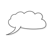 Sketch empty Speech Bubble, outline illustration. hand drawn icon. vector