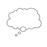 Sketch empty Speech Bubble, doodle outline illustration. hand drawn icon. vector