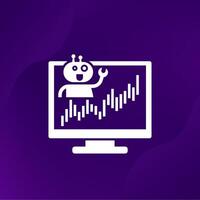 trading bot icon, automated trading vector