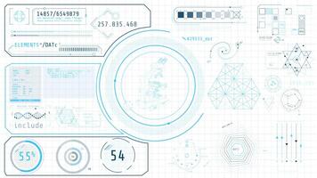 Animated display of high-tech interface for scientific work video