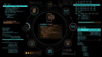 Animated infographics on the theme of accountancy and programming. video