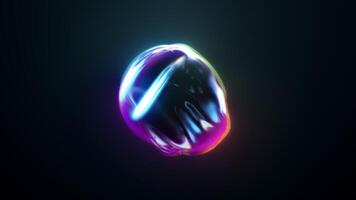 Loop This piece features an abstract, colorful liquid bubble depicted through 3D rendering techniques video