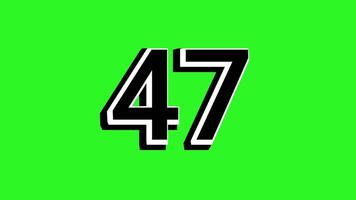 50 seconds countdown timer with bold and eye catching number on green screen video