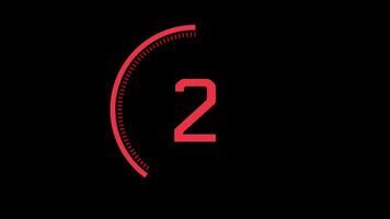5 seconds red countdown timer suitable for concepts of urgency, time ticking, deadlines, and time management video