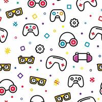 a colorful pattern with a variety of different objects vector