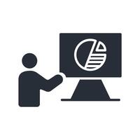presentation icon.Editable stroke.linear style sign for use web design,logo. vector