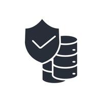 data security icon.Editable stroke.linear style sign for use web design,logo. vector