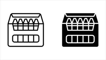 crayon icon set on white vector
