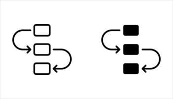 workflow icon set on white vector
