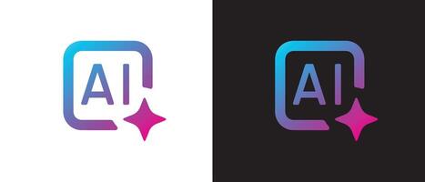 AI application icon design vector