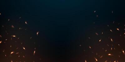 Fire sparks on a dark background vector
