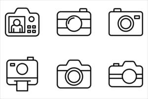 camera icon set. vector