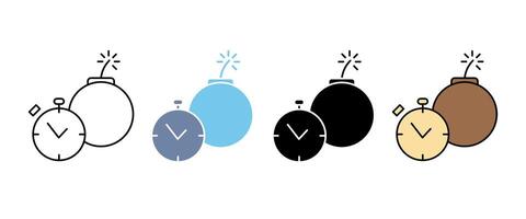 deadline concept line icon. Simple element illustration. deadline concept outline symbol design. vector