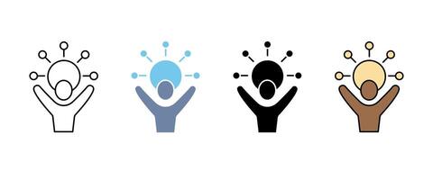multitasking concept line icon.. Simple element illustration. multitasking concept outline symbol design. vector