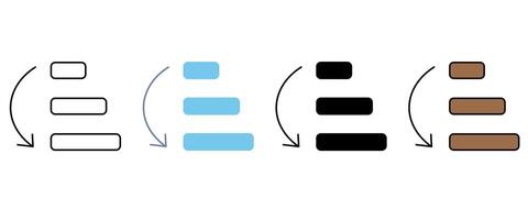prioritize concept line icon.. Simple element illustration. prioritize concept outline symbol design. vector