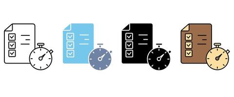 time tracking concept line icon. Simple element illustration. time tracking concept outline symbol design. vector