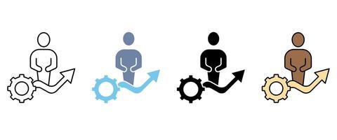 productive concept line icon. Simple element illustration. productive concept outline symbol design. vector