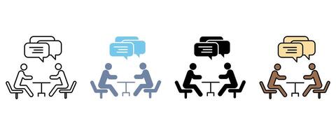 meeting concept line icon. .Simple element illustration. meeting concept outline symbol design. vector