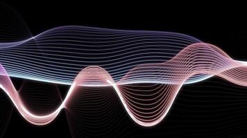 Abstract Wavy Lines Motion Background. Curve Line Futuristic Technology Concept video