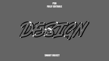 Editable 3D Design Text Effect for Graphic Design psd
