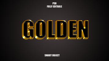 dourado 3d texto efeito para Projeto projetos psd