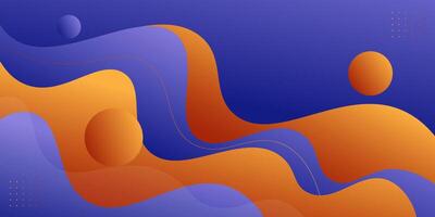 Modern abstract fluid background with blue and orange wave design. eps10 vector