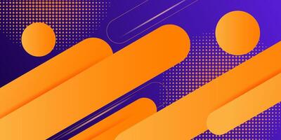 Abstract blue dynamic shape on background. Orange color with square curved pattern design. Modern futuristic background. Eps10. vector