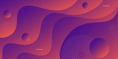 Modern Simple Abstract Background with Orange and Purple Wavy Design. Eps10 vector