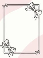 Bow frame border vector