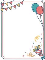 balloons frame border design vector